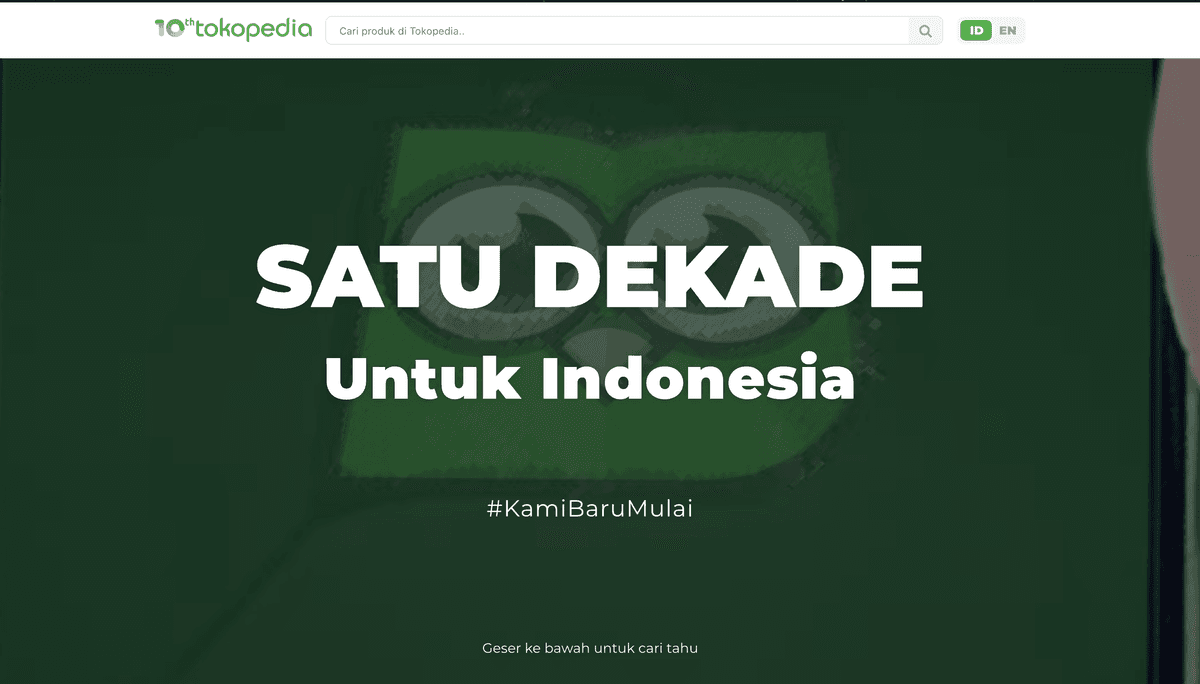 Cover Pelajaran dari membangun microsite untuk Tokopedia Anniversary